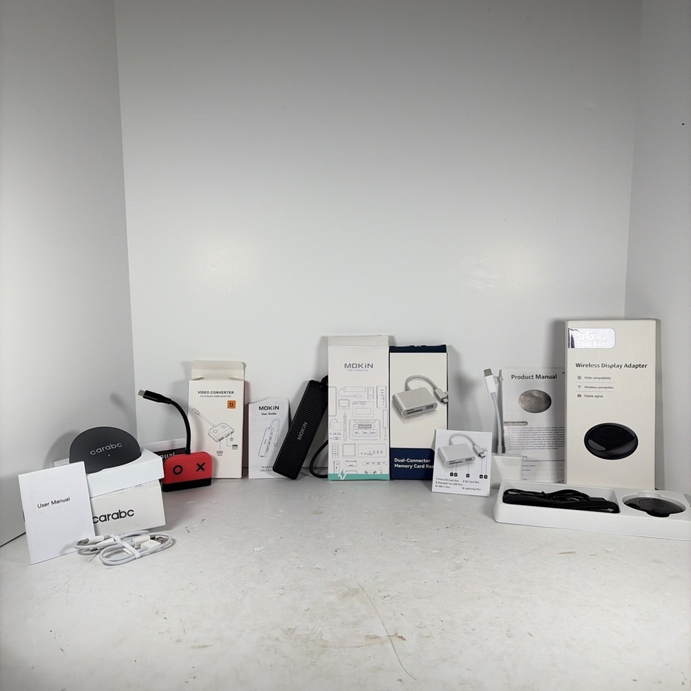 Lot‎ of Various New Open Box Adapters Hubs Converters Etc